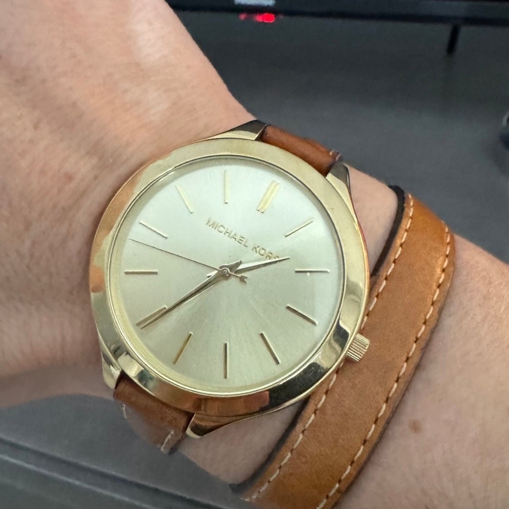 Michael Kors Gold and Brown Watch